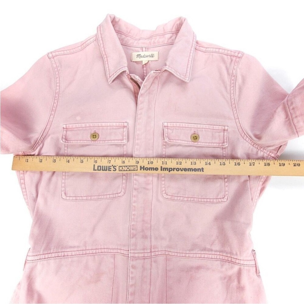 Madewell Women’s Light Bubblegum Pink Dusty Rose Garment-Dyed Coverall Romper S - Picture 8 of 12